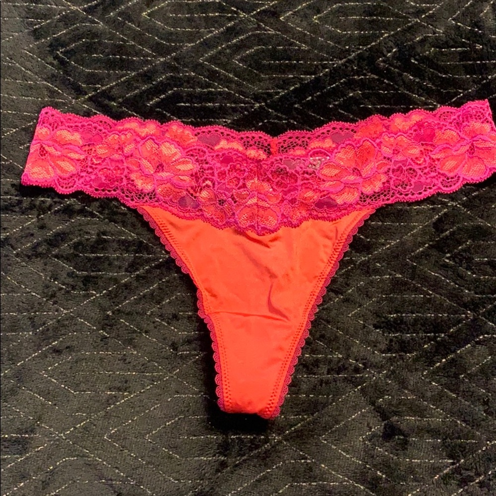 *New* Pink lace AdoreMe thong panties